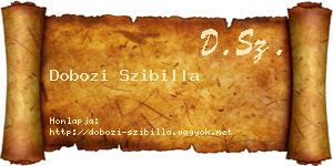 Dobozi Szibilla névjegykártya